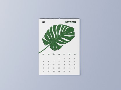 botaniczny - kalendarz ścienny A3 2026