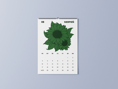 botaniczny - kalendarz ścienny A3 2026