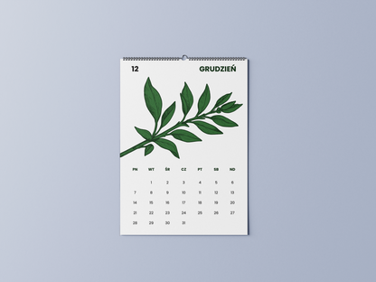 botaniczny - kalendarz ścienny A3 2026