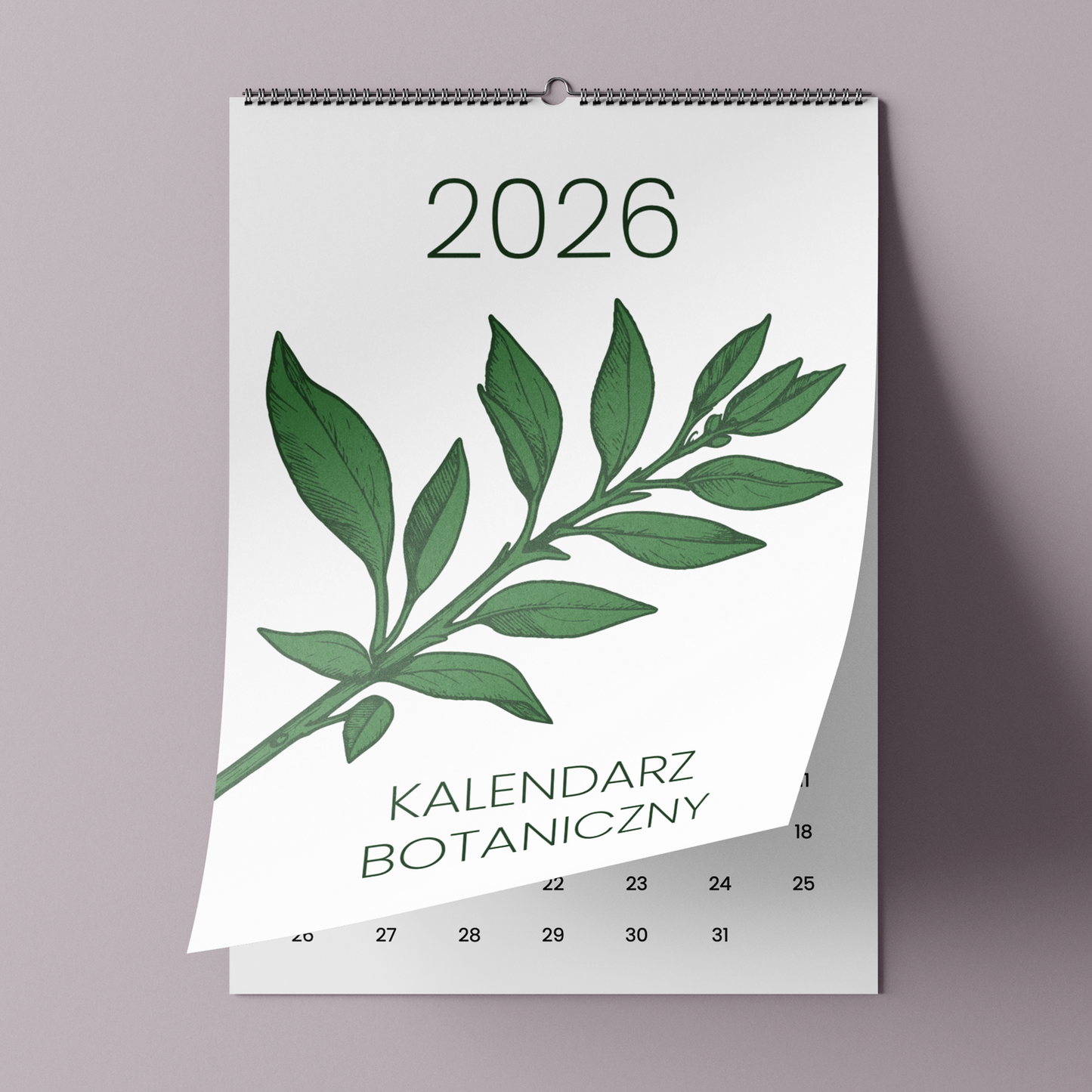 botaniczny - kalendarz ścienny A3 2026