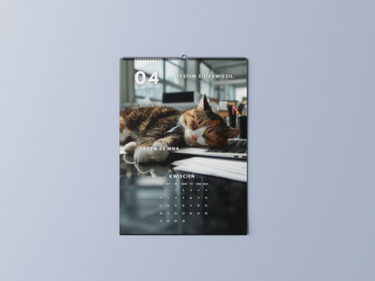 koty w korpo - kalendarz ścienny A3 2026