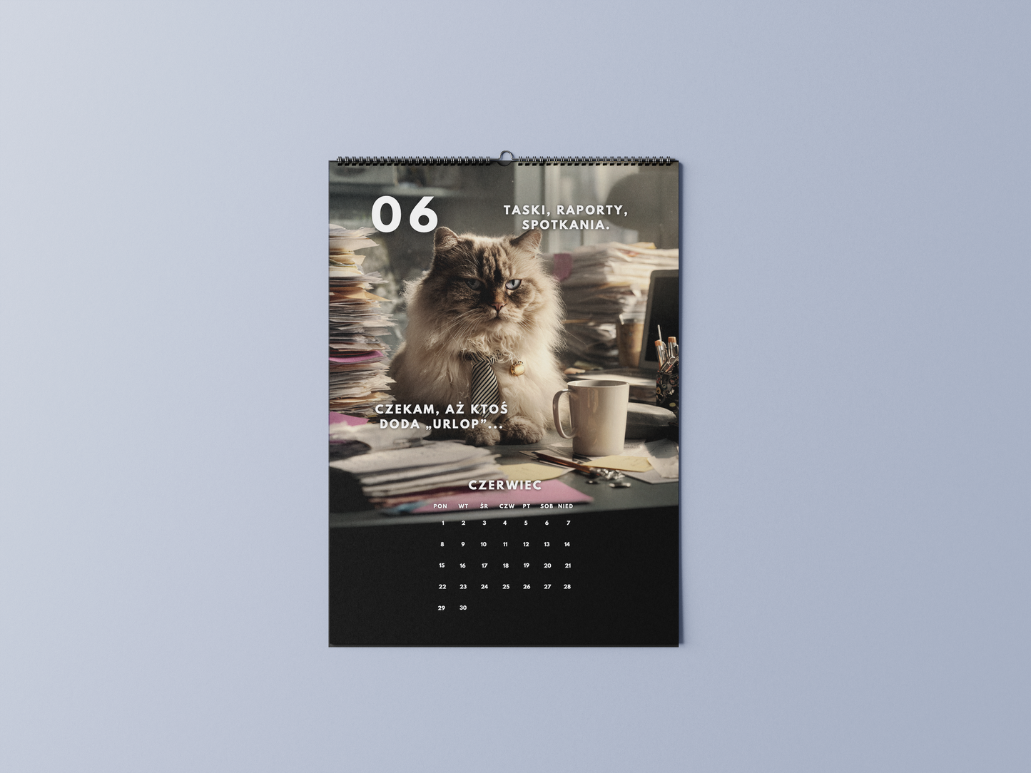 koty w korpo - kalendarz ścienny A3 2026