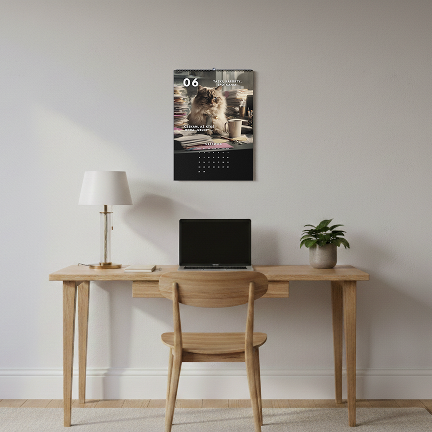 koty w korpo - kalendarz ścienny A3 2026