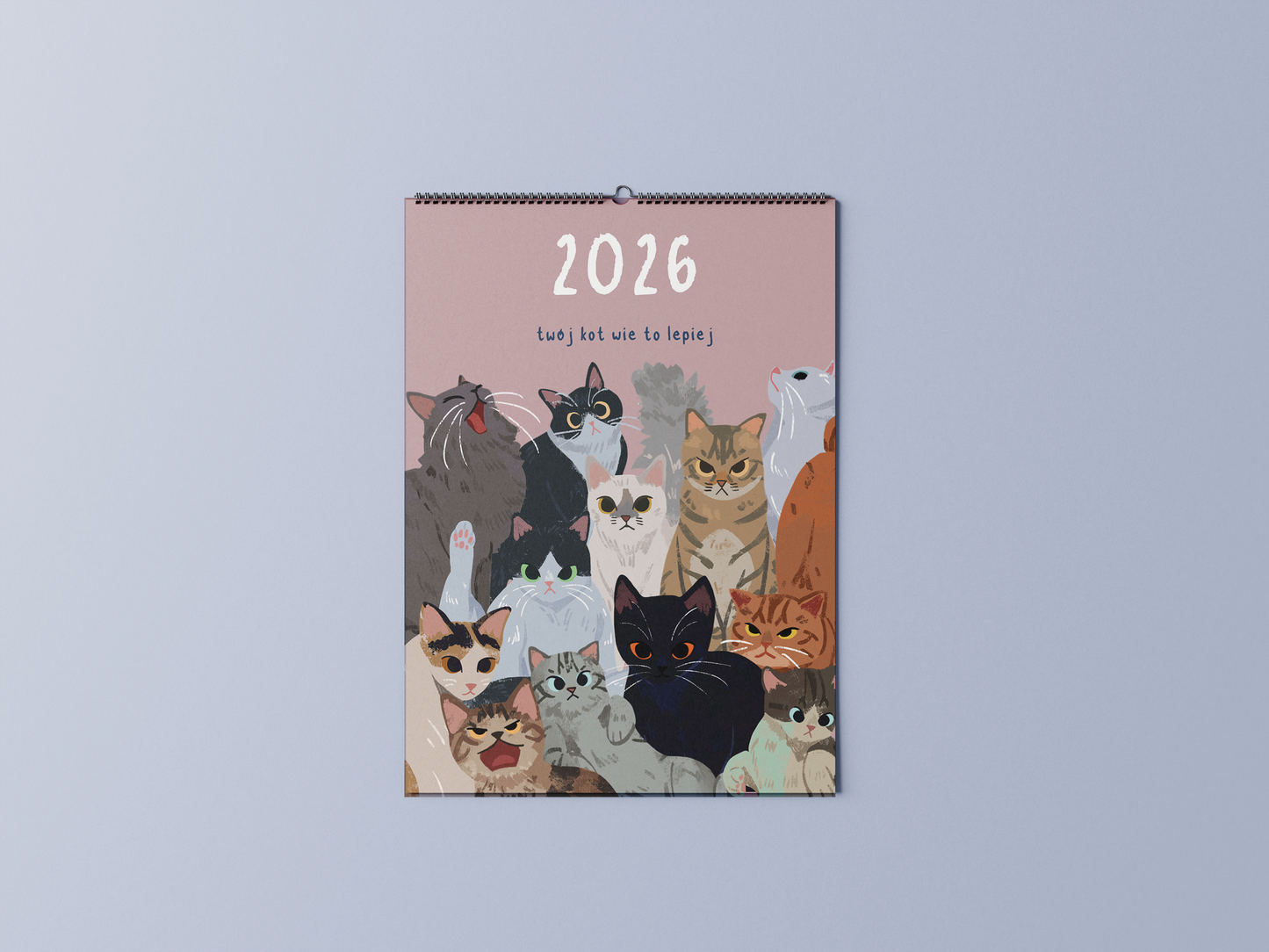 twój kot wie lepiej - kalendarz ścienny A3 2026