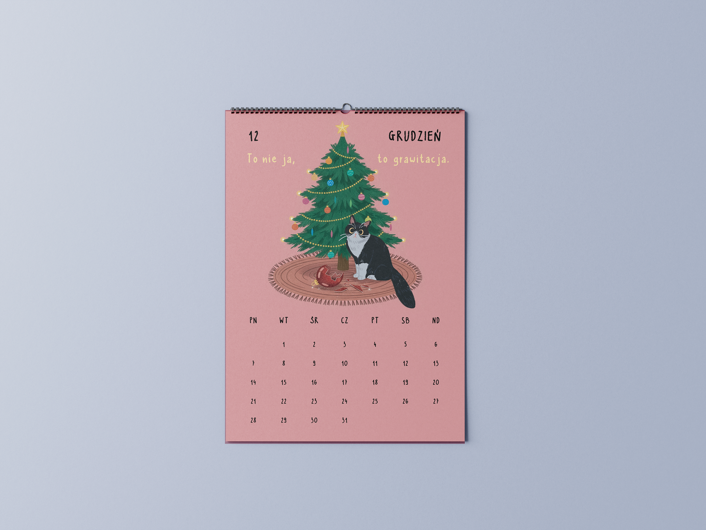 twój kot wie lepiej - kalendarz ścienny A3 2026