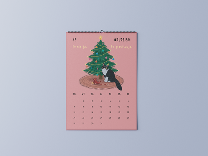 twój kot wie lepiej - kalendarz ścienny A3 2026