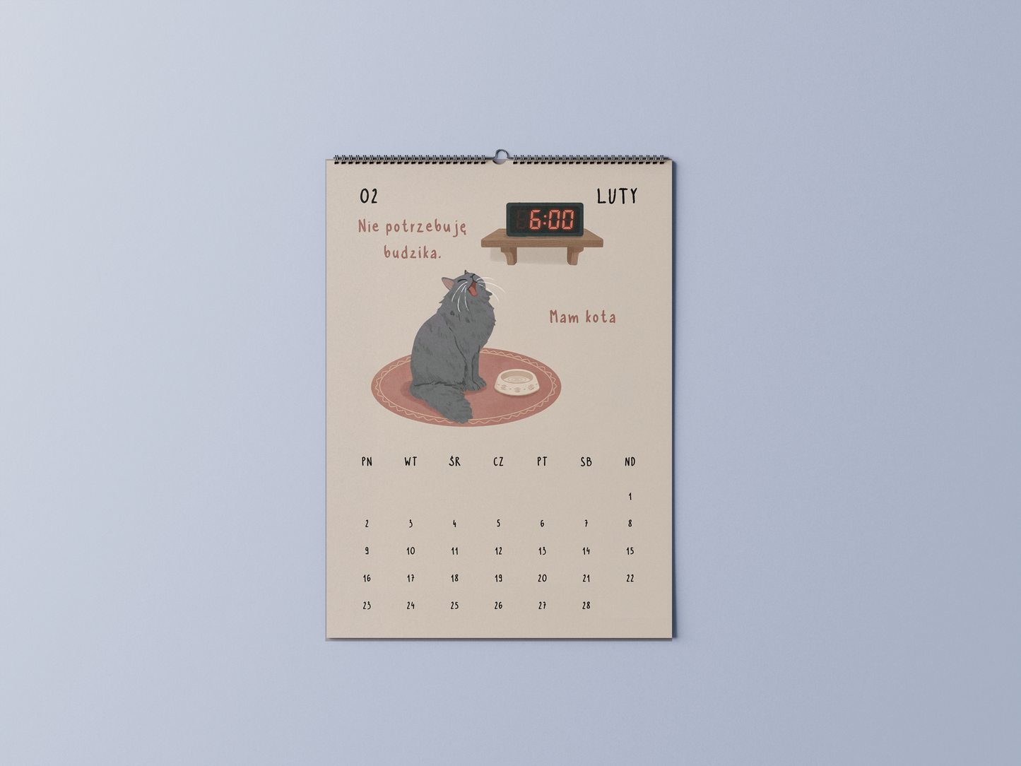 twój kot wie lepiej - kalendarz ścienny A3 2026