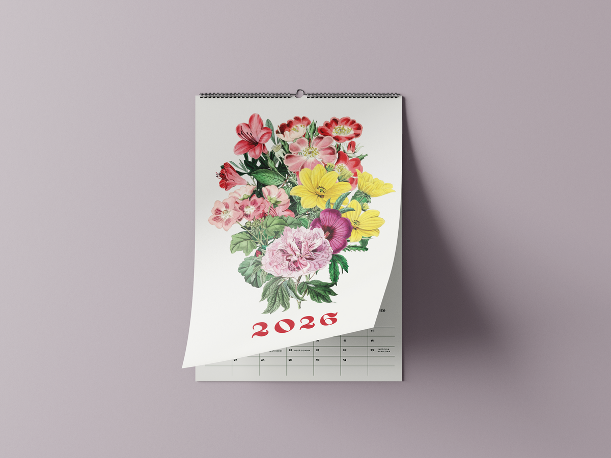 🌿 Vintage kwiaty 2027 — kalendarz dla miłośników piękna i spokoju
