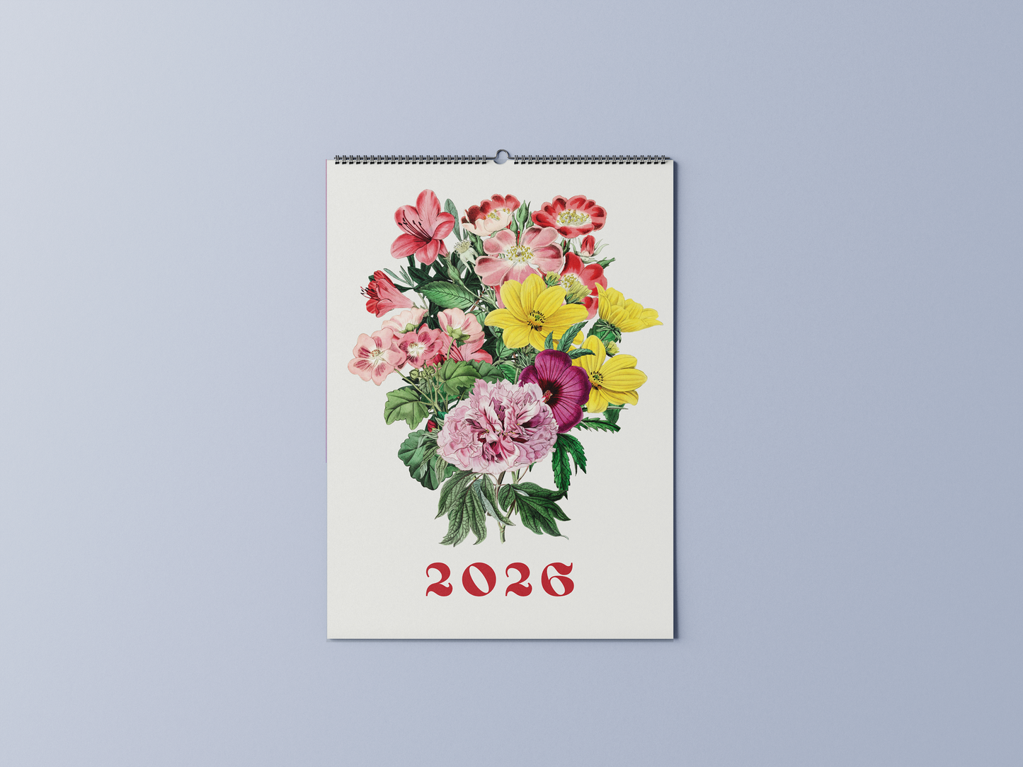 vintage kwiaty - kalendarz ścienny A3 2026