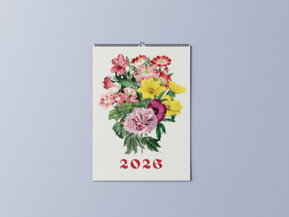 vintage kwiaty - kalendarz ścienny A3 2026