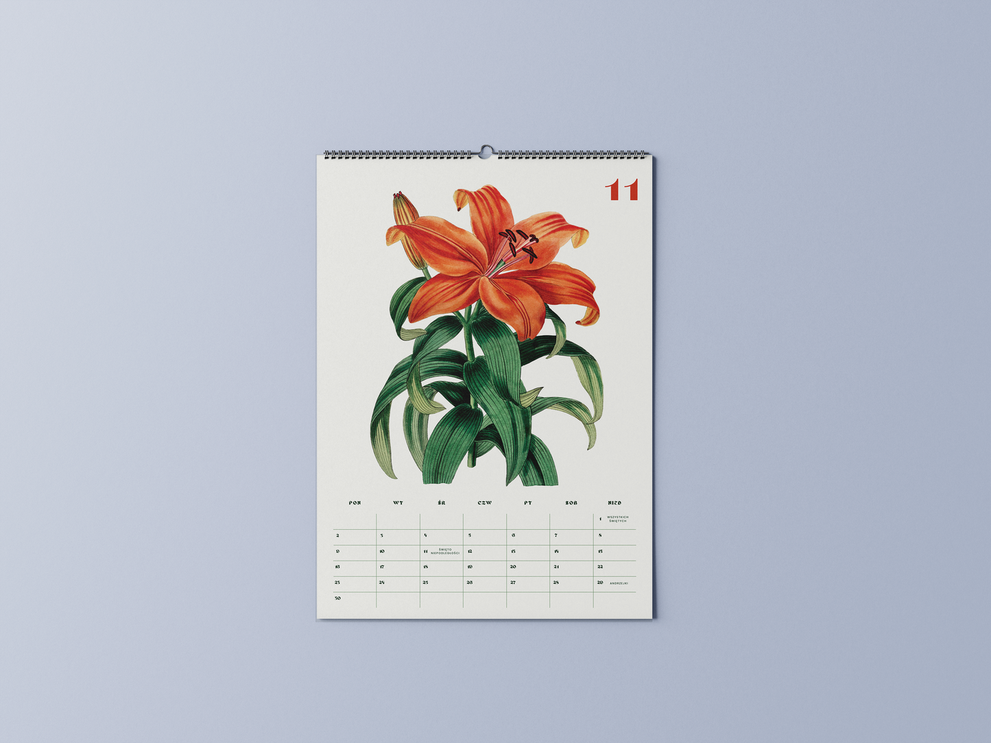 vintage kwiaty - kalendarz ścienny A3 2026