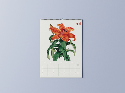 vintage kwiaty - kalendarz ścienny A3 2026