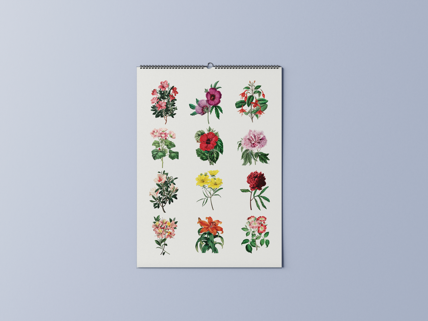 vintage kwiaty - kalendarz ścienny A3 2026