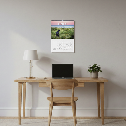 psy robiące kupę w pięknych miejscach - kalendarz ścienny A3 2026