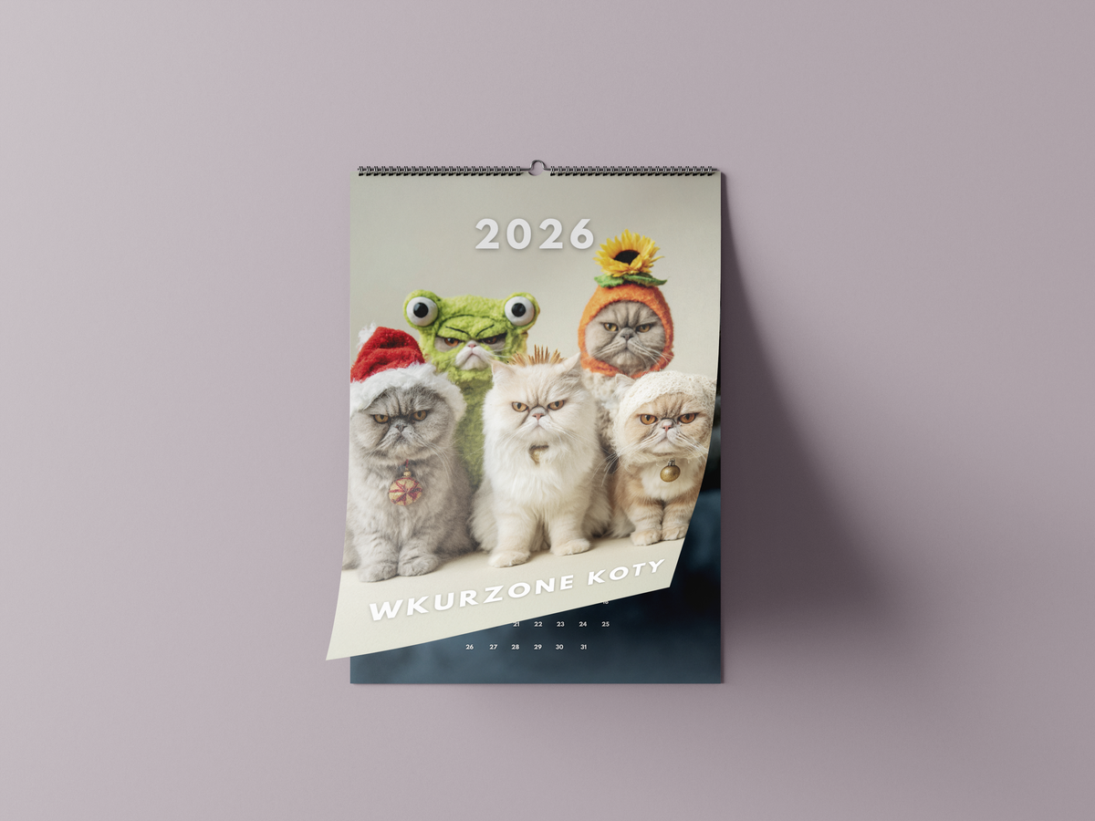 😾 Wkurzone koty 2027 — kalendarz dla tych, którzy też mają dziś dość