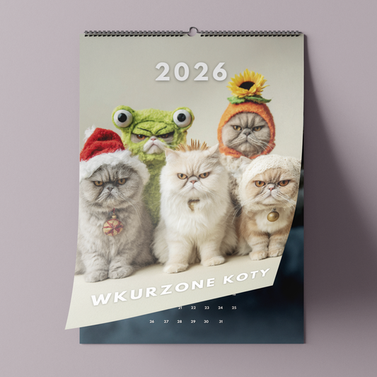 wkurzone koty - kalendarz ścienny A3 2026